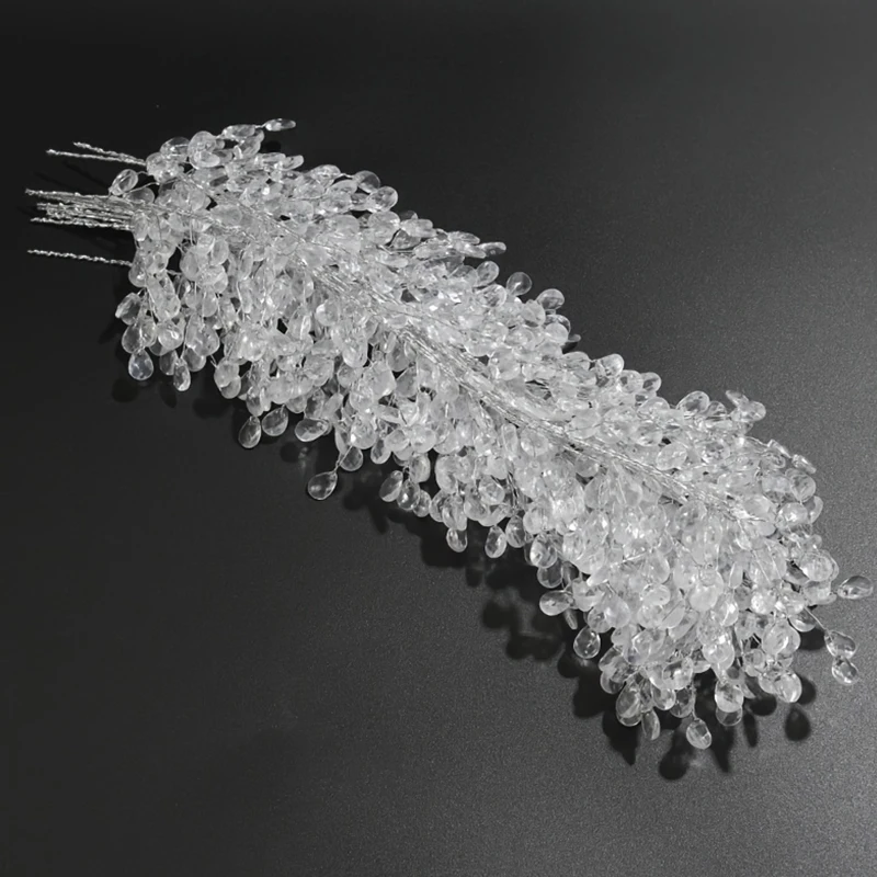 5 Pieces/35CM Short Acrylic Crystal Pendant for Christmas Tree Decoration, DIY Wedding Party Decoration Beads