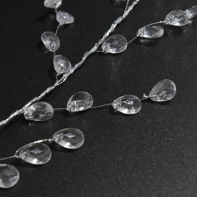 5 Pieces/35CM Short Acrylic Crystal Pendant for Christmas Tree Decoration, DIY Wedding Party Decoration Beads