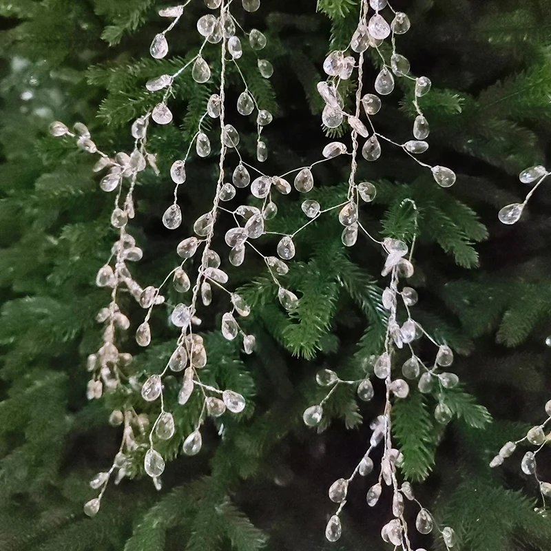 5 Pieces/35CM Short Acrylic Crystal Pendant for Christmas Tree Decoration, DIY Wedding Party Decoration Beads