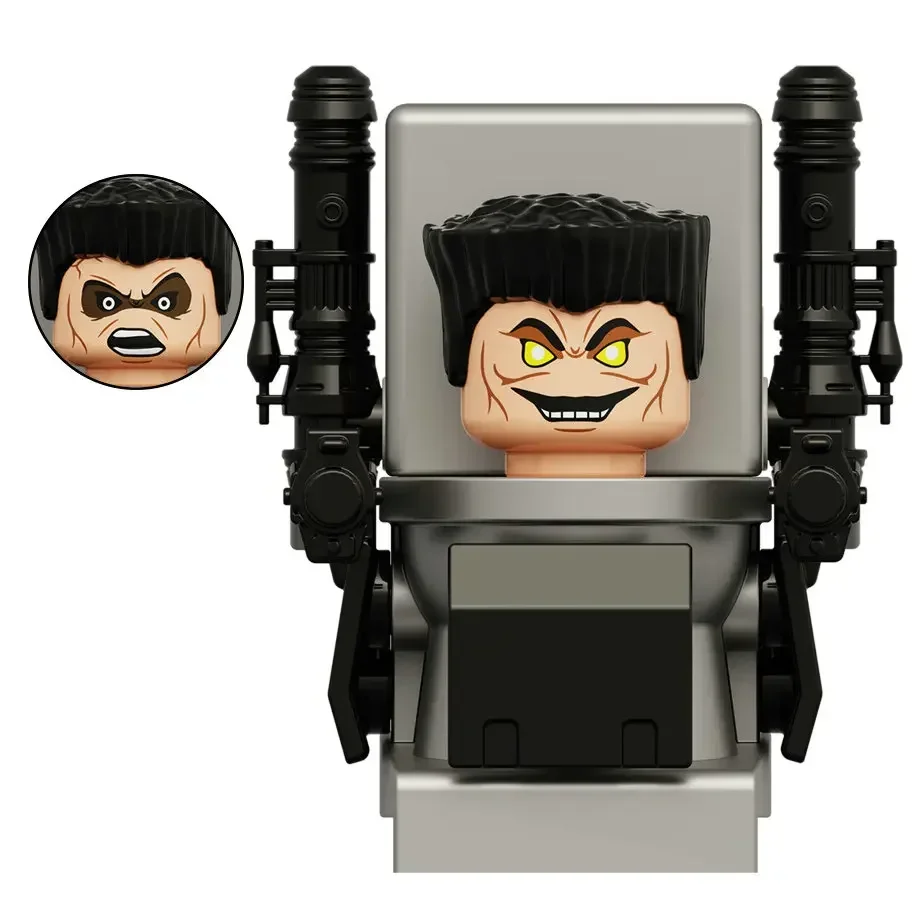 4CM Skibidi Toilet Man Mini Figure Monitor Building Blocks Audio Camera Man Toys Boy Children Christmas Birthday Gift