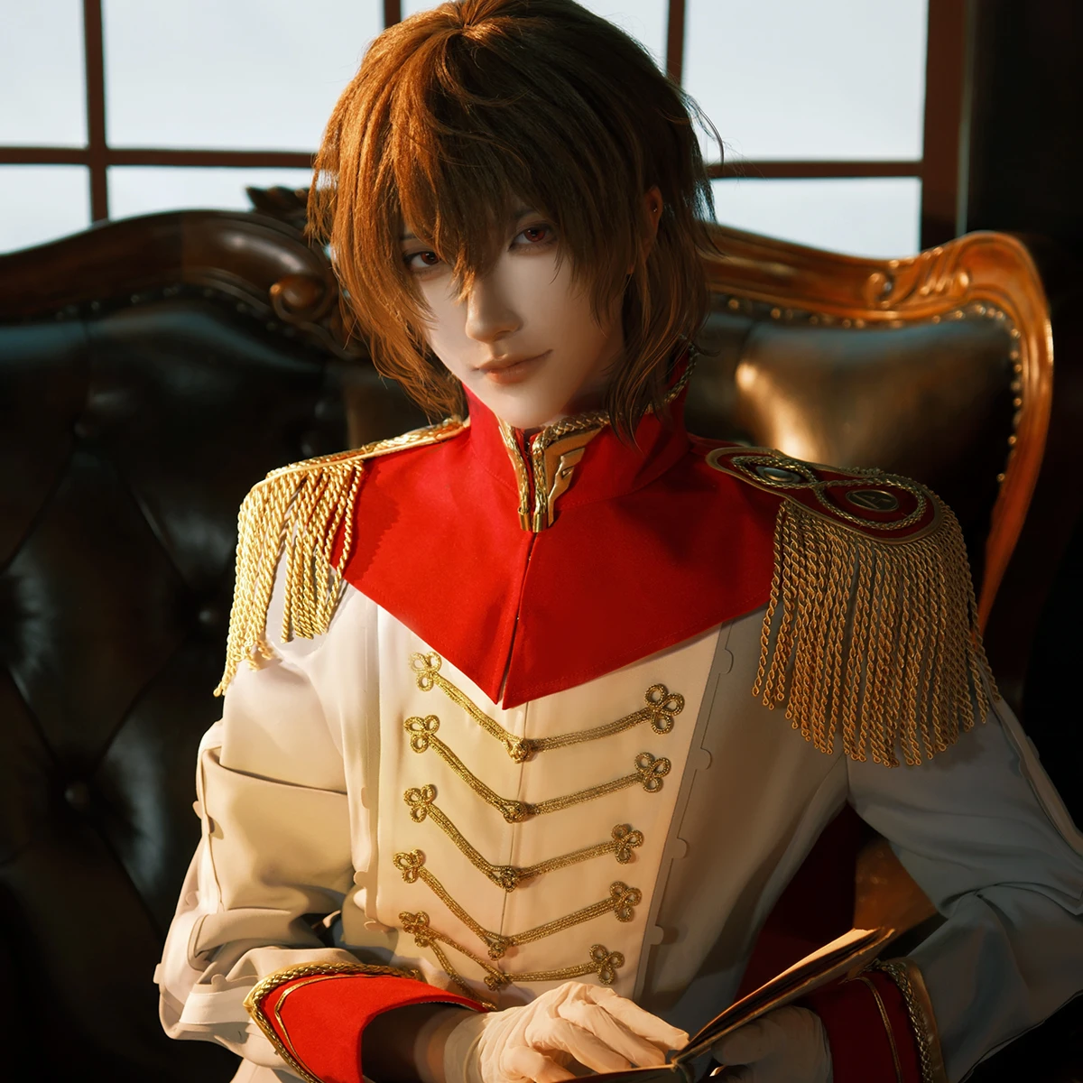 HOLOUN P5 Game Akechi Goro Cosplay Costume Wig Crow Grey Uniform Mask Cos Convention Stage Comic Suit Christmas New Year Gift