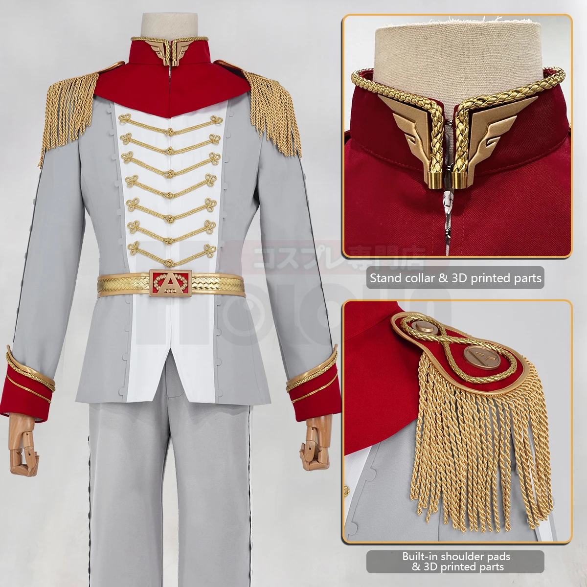 HOLOUN P5 Game Akechi Goro Cosplay Costume Wig Crow Grey Uniform Mask Cos Convention Stage Comic Suit Christmas New Year Gift