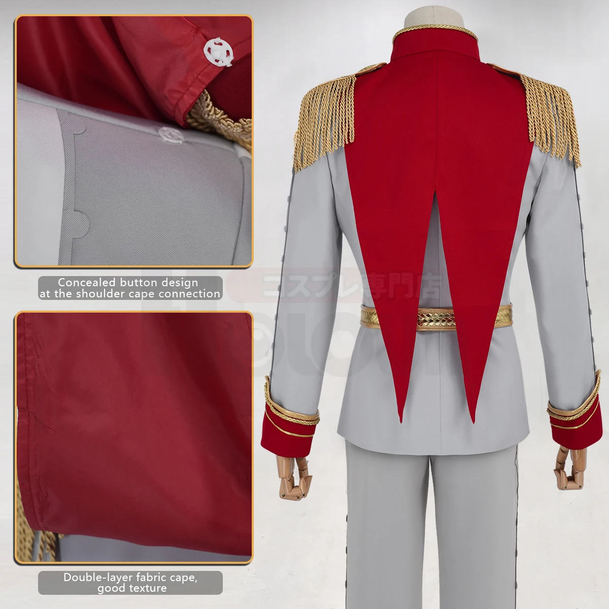 HOLOUN P5 Game Akechi Goro Cosplay Costume Wig Crow Grey Uniform Mask Cos Convention Stage Comic Suit Christmas New Year Gift
