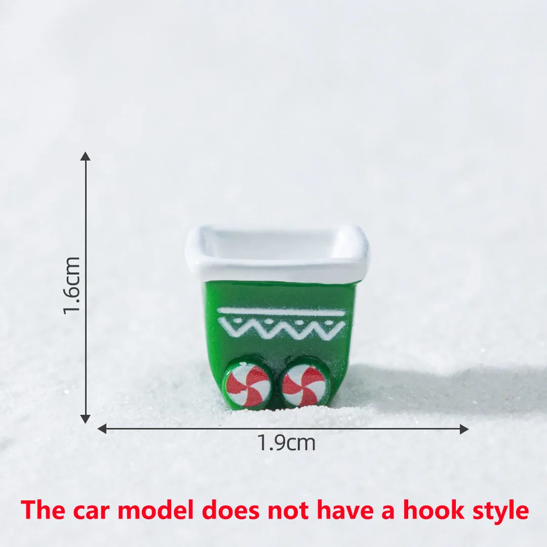 10pcs Christmas Snowman Elk Bobsleigh Mini Resin Jewelry Pendant DIY3D Glossy Micro-Landscape Desktop Small Decorative Item