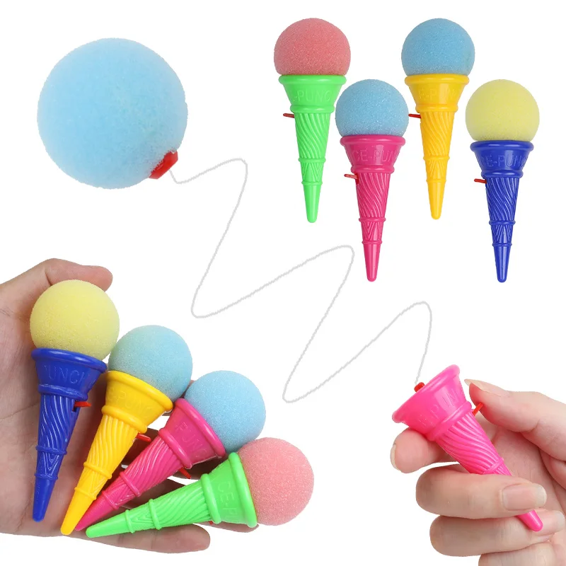 10/20/30Pcs Ice Cream Shooters Soft Sponge Ball Catapult Toy Kids Birthday Party Favors Pinata Goodie Bag Filler Christmas Gifts