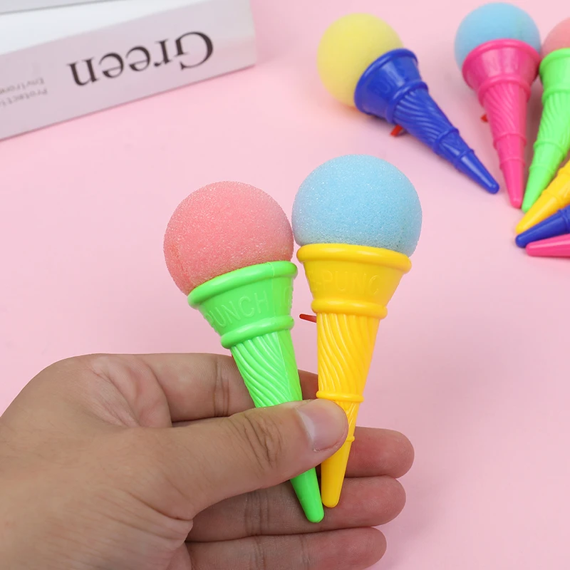 10/20/30Pcs Ice Cream Shooters Soft Sponge Ball Catapult Toy Kids Birthday Party Favors Pinata Goodie Bag Filler Christmas Gifts