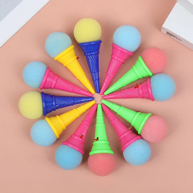 10/20/30Pcs Ice Cream Shooters Soft Sponge Ball Catapult Toy Kids Birthday Party Favors Pinata Goodie Bag Filler Christmas Gifts