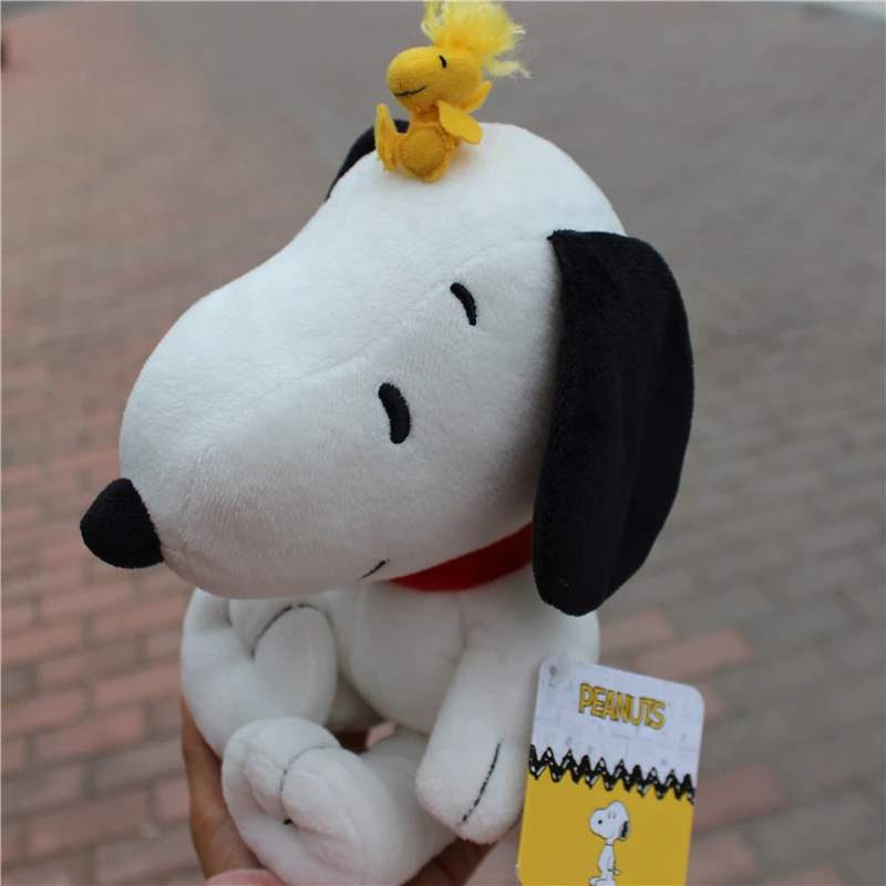 1piece 25CM Peanuts Snoopy with Woodstock bird Plush soft toys Snoopy dog toys best Christmas present Valentine's Day gift