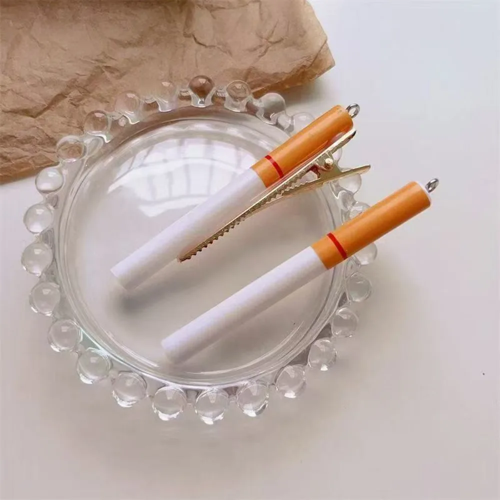 2PCS Creative Funny Emulated Cigarette Hairpins Halloween Christmas Birthday Bachelorette Party Women Hair Clips Girls Headwear