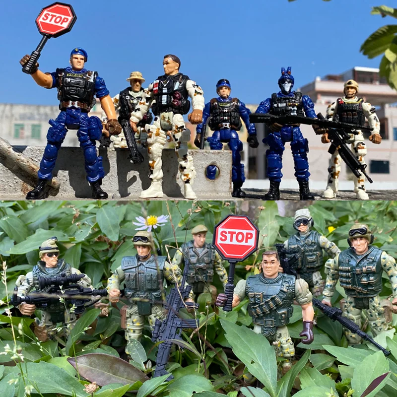 Parachute Toy Army Police Military Snow Navy Soldier Action Figure Toy Hand Throwing Kids Game for Boy Children Christmas Gift