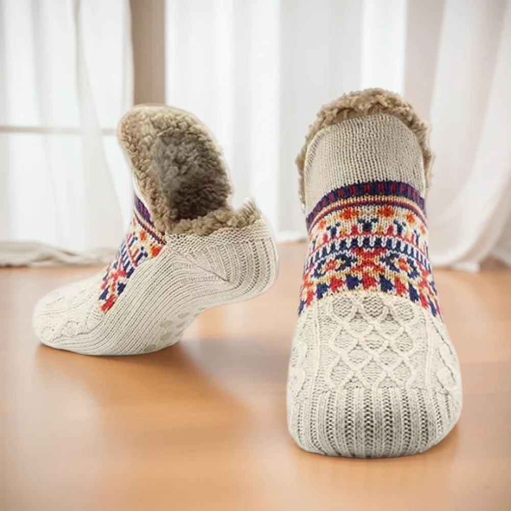 Thick Thermal Non-Slip Socks for Men/Women - Warm Winter Ski Soccer Indoor Slippers Christmas Gift