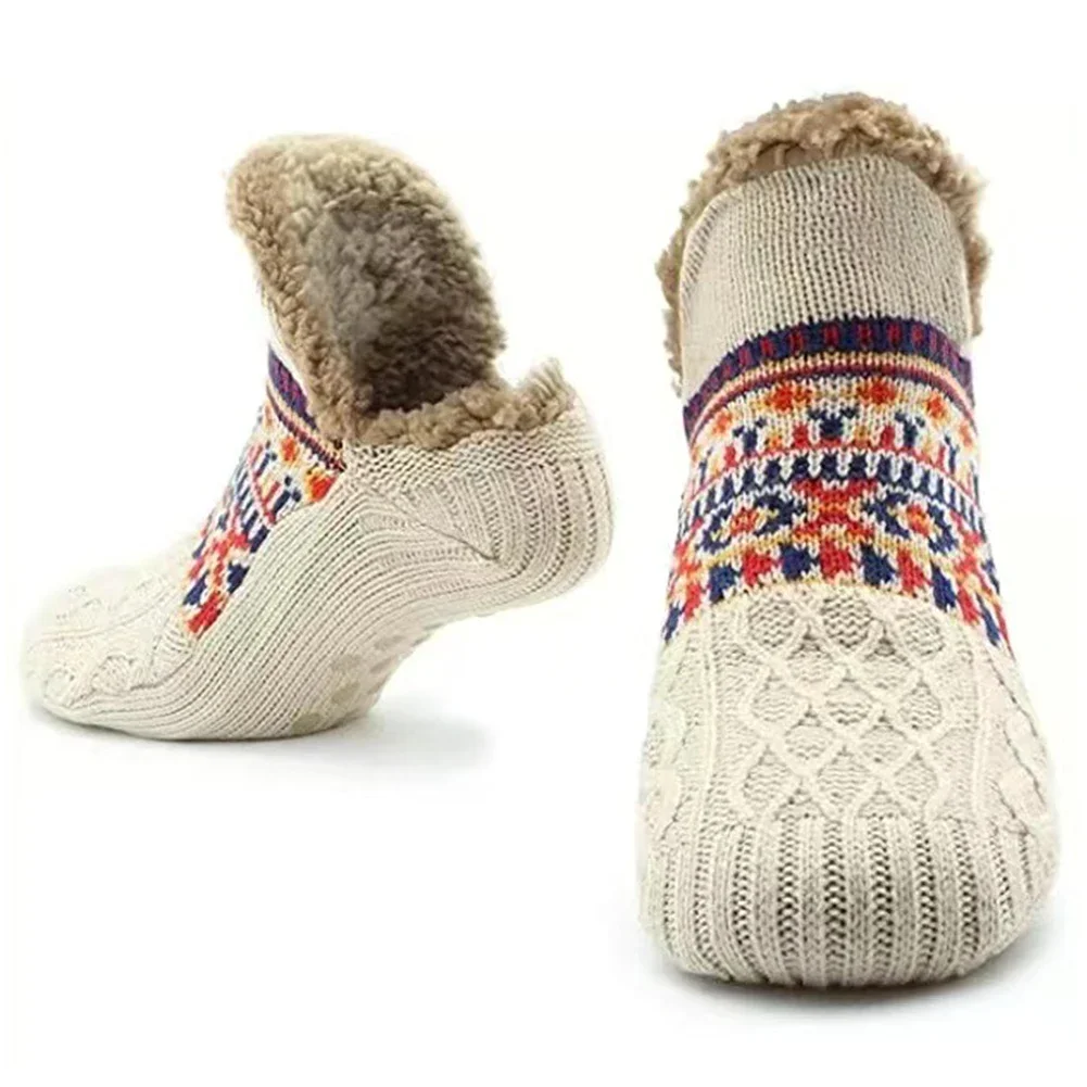 Thick Thermal Non-Slip Socks for Men/Women - Warm Winter Ski Soccer Indoor Slippers Christmas Gift