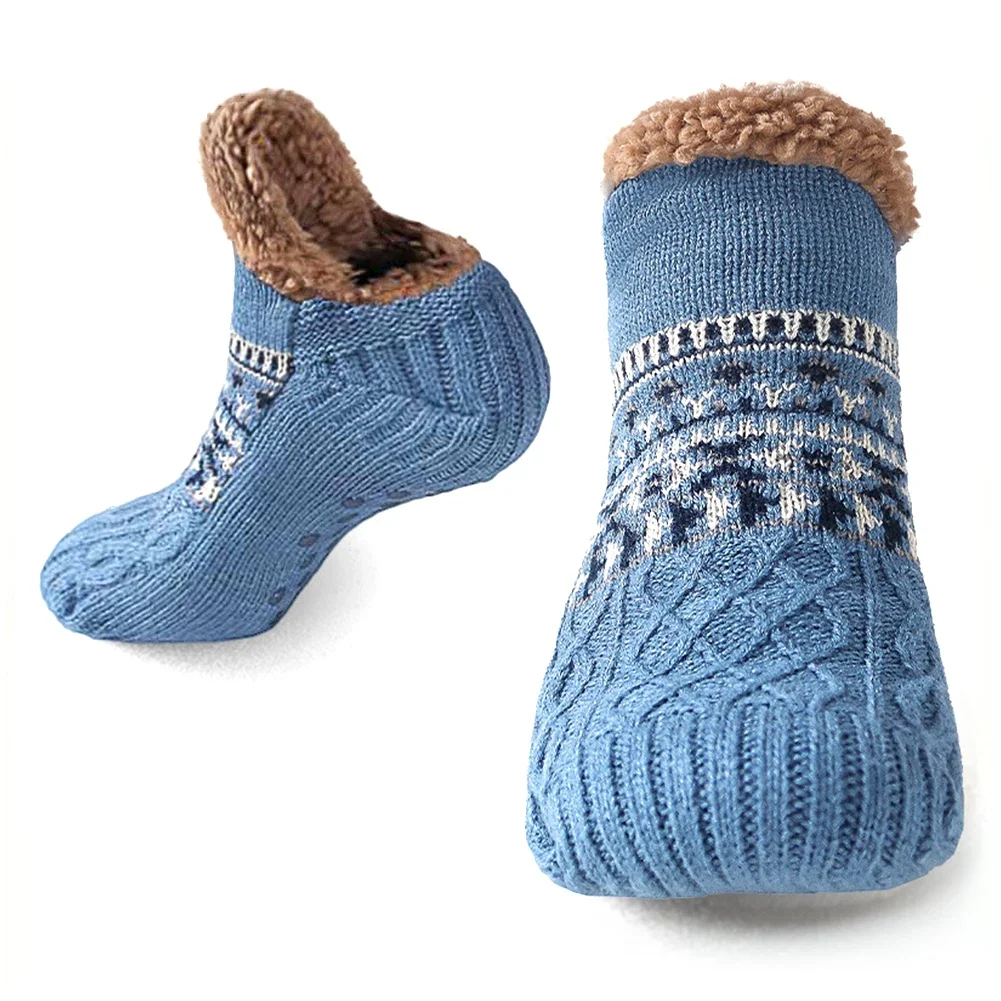 Thick Thermal Non-Slip Socks for Men/Women - Warm Winter Ski Soccer Indoor Slippers Christmas Gift
