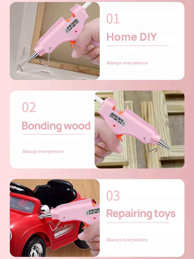 50/70W Mini Home Hot Melt Glue Gun Handmade Jewelry Accessories DIY Christmas Decoration Tool With Glue Gun Stick 7mm