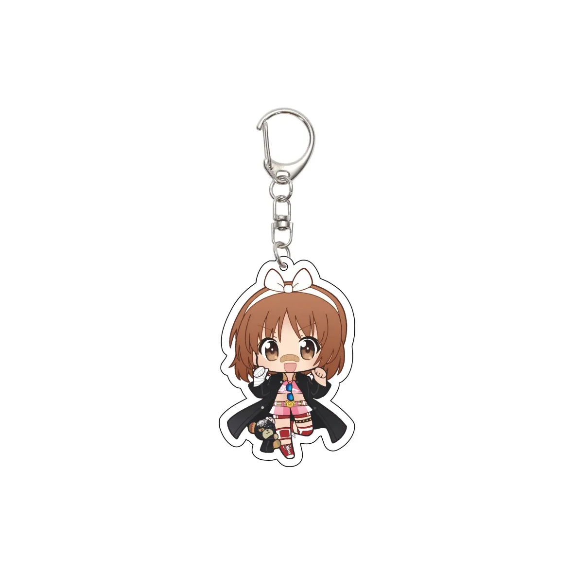 55MM Anime GIRLS und PANZER The Movie Keychain Nishizumi Miho/Akiyama Yukari Key Chain Acrylic Model Plate Christmas Gifts
