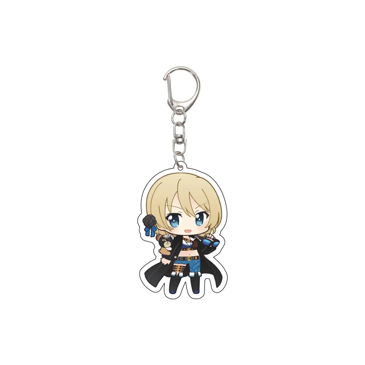 55MM Anime GIRLS und PANZER The Movie Keychain Nishizumi Miho/Akiyama Yukari Key Chain Acrylic Model Plate Christmas Gifts