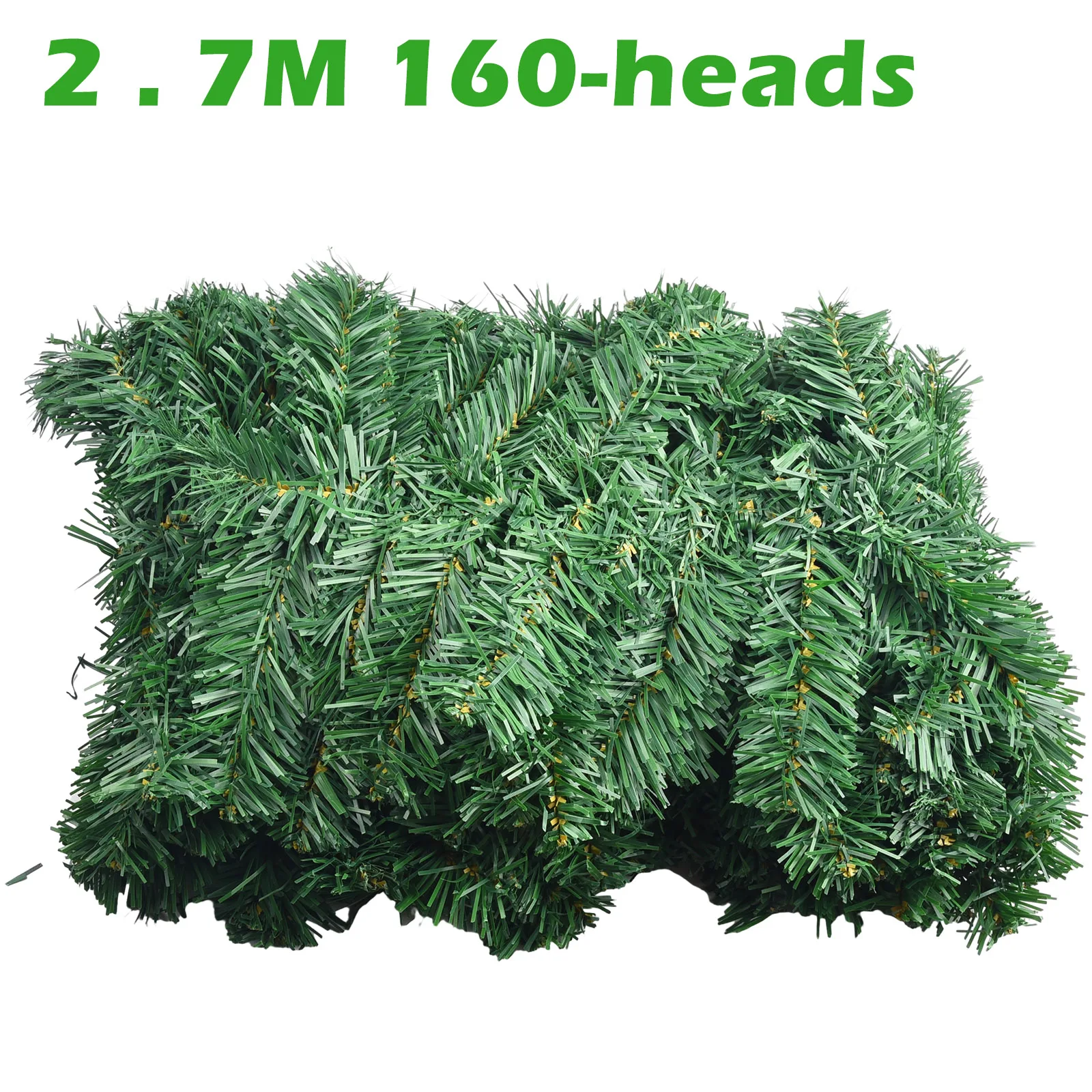 1pcs 2.7M Artificial Green Christmas Garland Wreath Christmas Pine Tree Rattan Decor Home Decor Xmas Stair Decoration