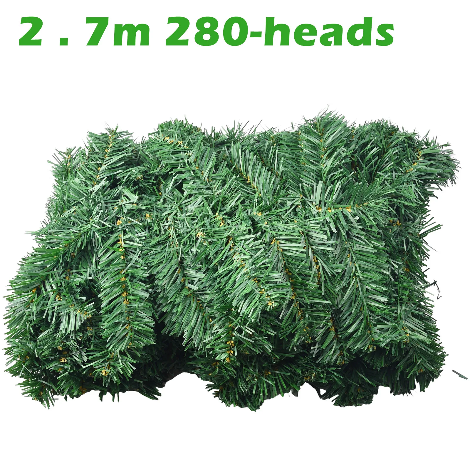 1pcs 2.7M Artificial Green Christmas Garland Wreath Christmas Pine Tree Rattan Decor Home Decor Xmas Stair Decoration
