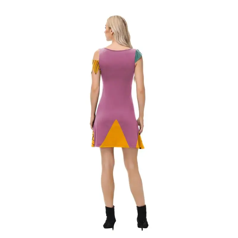 Halloween Dress Suit Women Cosplay Costume Funny Wig Socks Set Movie Dress Up Carnival Gown Party Outfit