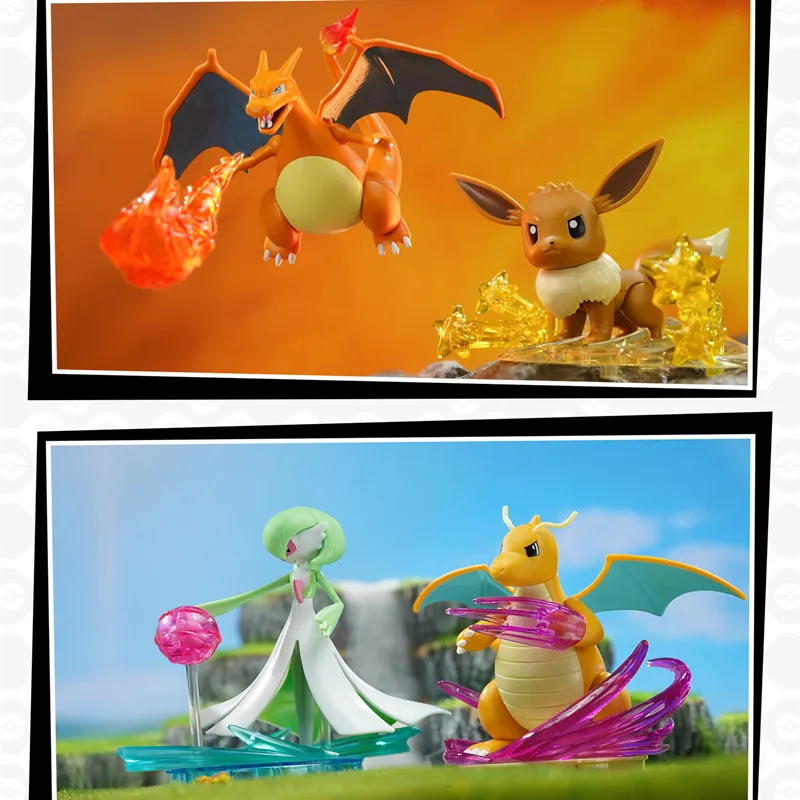 Gengar Charizard Eevee Dragonite Gardevoir Garchomp Anime Figure Model Peripheral Assemble Toys Blind Box Ornament Birthday Gift