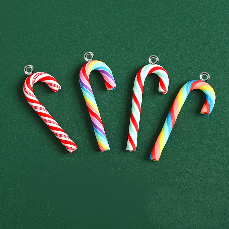 10pcs Cute Clay Christmas Pendants Charms Resin Pendant For Jewelry Making Accessories DIY Earrings Necklace Keychain