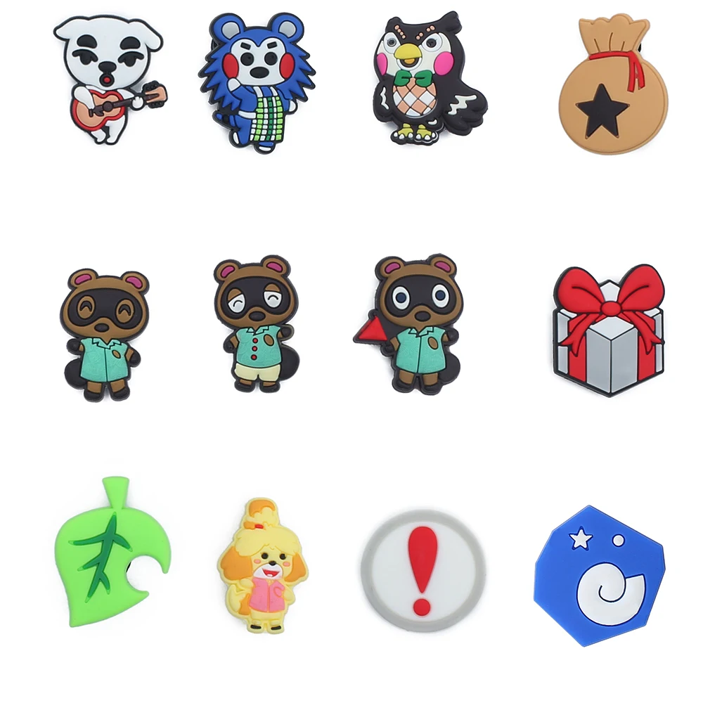 12-24Pcs Animals Cartoon Shoe Charms For Slides Sandals, PVC Shoe Decoration Accessories For Christmas Birthday Gift Party Favor