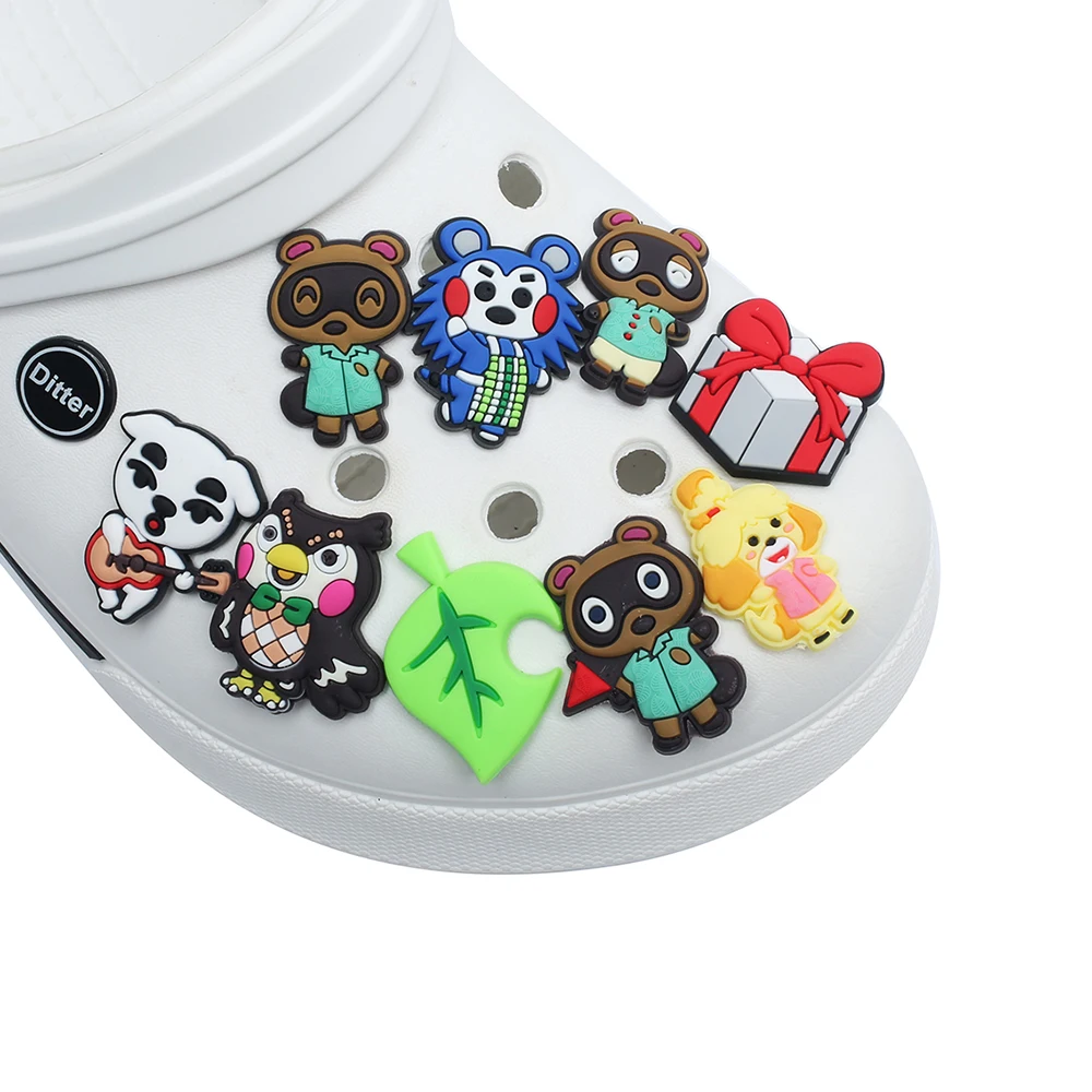 12-24Pcs Animals Cartoon Shoe Charms For Slides Sandals, PVC Shoe Decoration Accessories For Christmas Birthday Gift Party Favor