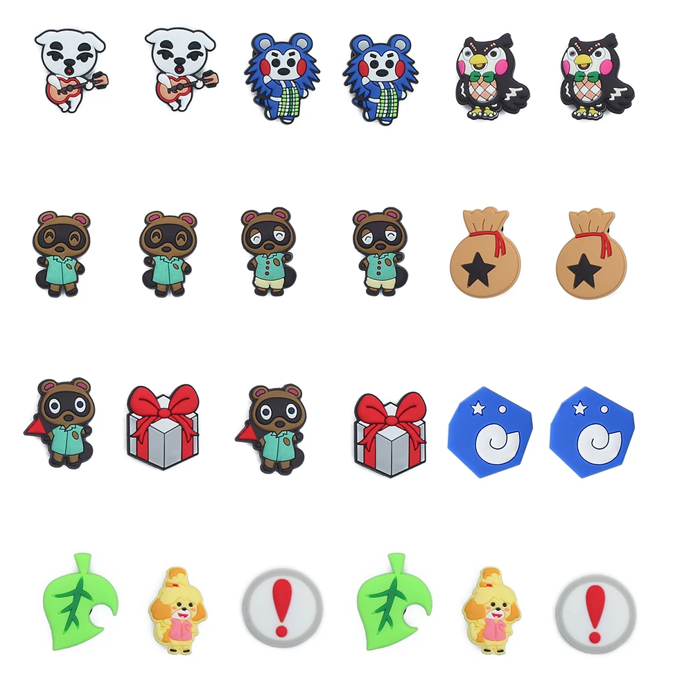 12-24Pcs Animals Cartoon Shoe Charms For Slides Sandals, PVC Shoe Decoration Accessories For Christmas Birthday Gift Party Favor