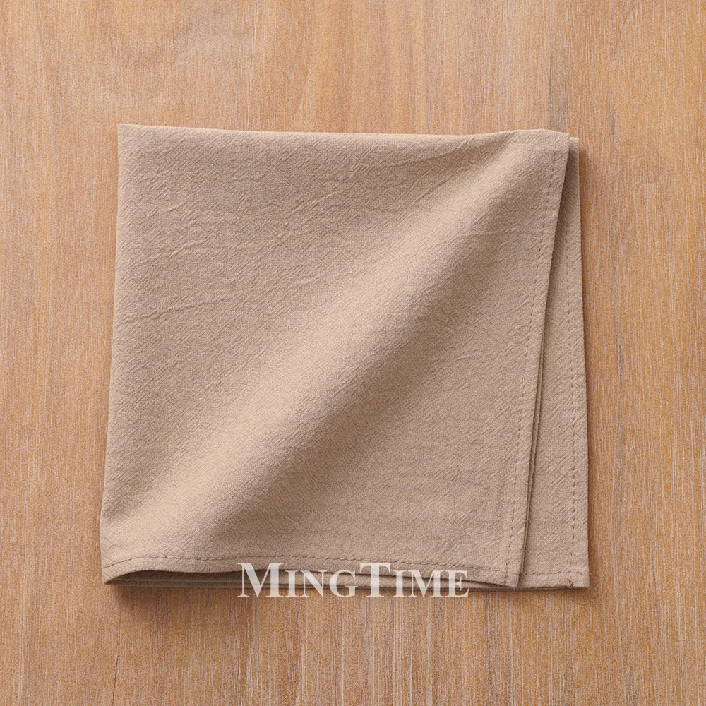 Napkin 40cm X 40cm Washed Cotton Cloth Plain Soft Classic Style Table Napkin for Wedding Christmas Home Party Linen