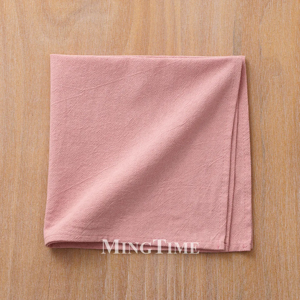 Napkin 40cm X 40cm Washed Cotton Cloth Plain Soft Classic Style Table Napkin for Wedding Christmas Home Party Linen