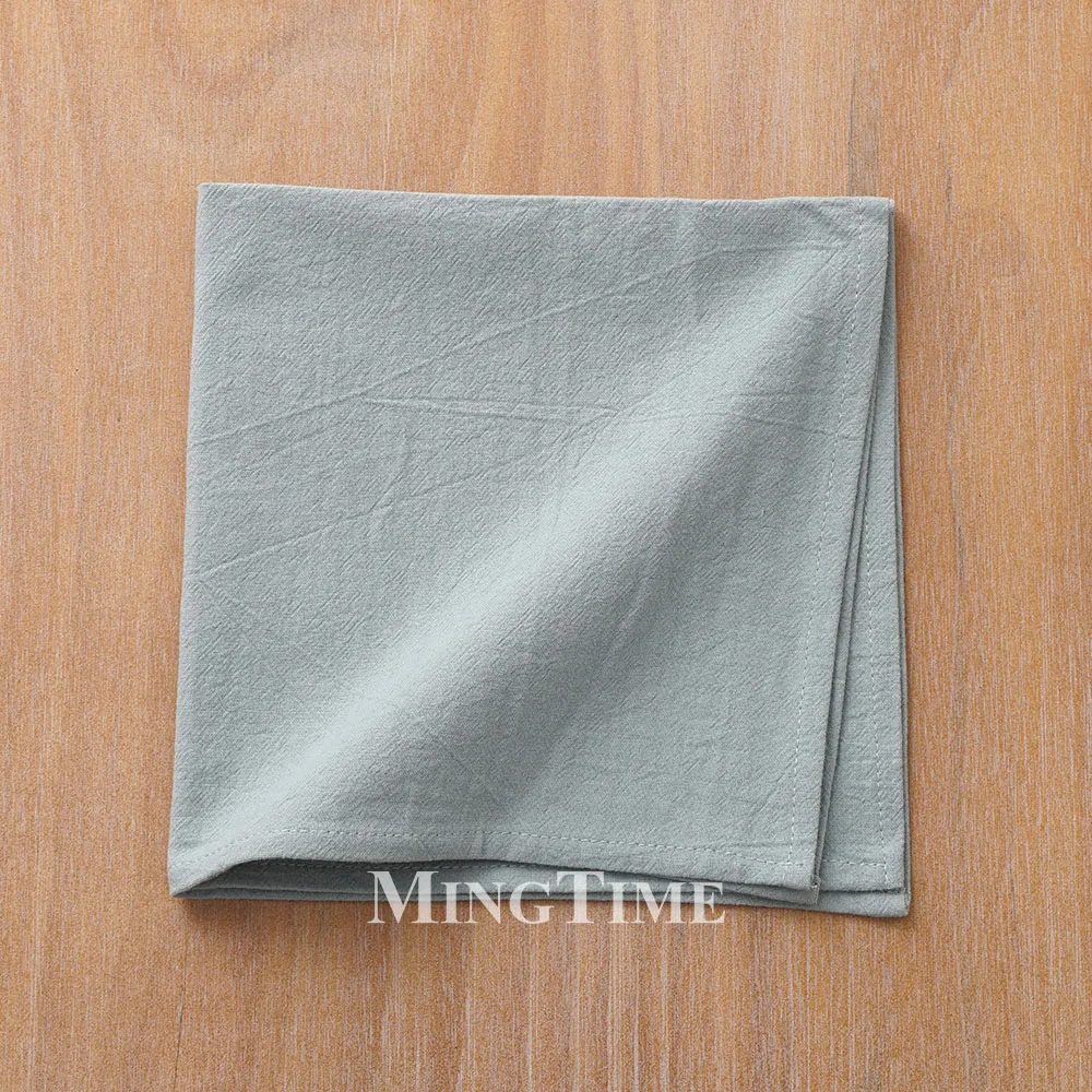 Napkin 40cm X 40cm Washed Cotton Cloth Plain Soft Classic Style Table Napkin for Wedding Christmas Home Party Linen