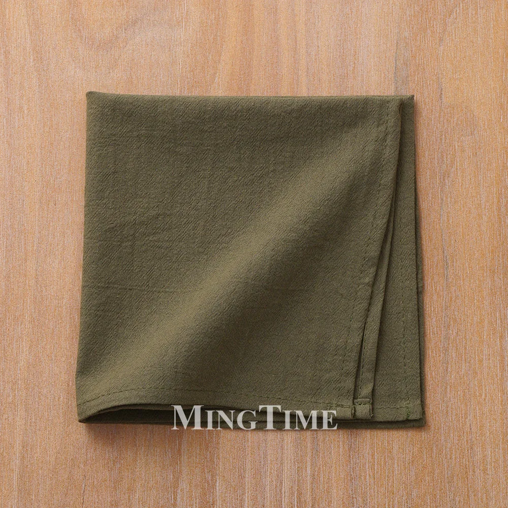 Napkin 40cm X 40cm Washed Cotton Cloth Plain Soft Classic Style Table Napkin for Wedding Christmas Home Party Linen