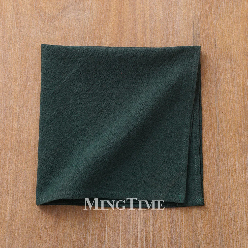 Napkin 40cm X 40cm Washed Cotton Cloth Plain Soft Classic Style Table Napkin for Wedding Christmas Home Party Linen