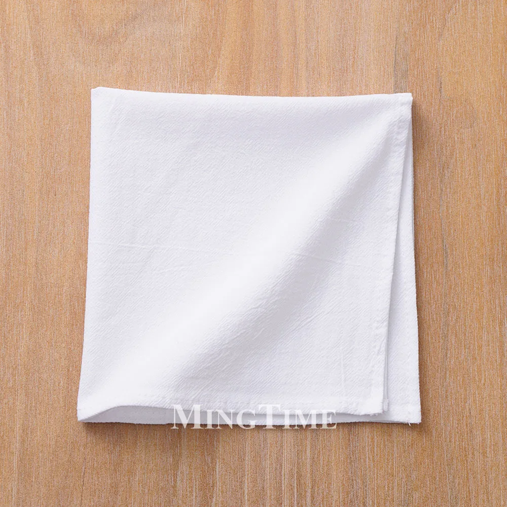 Napkin 40cm X 40cm Washed Cotton Cloth Plain Soft Classic Style Table Napkin for Wedding Christmas Home Party Linen