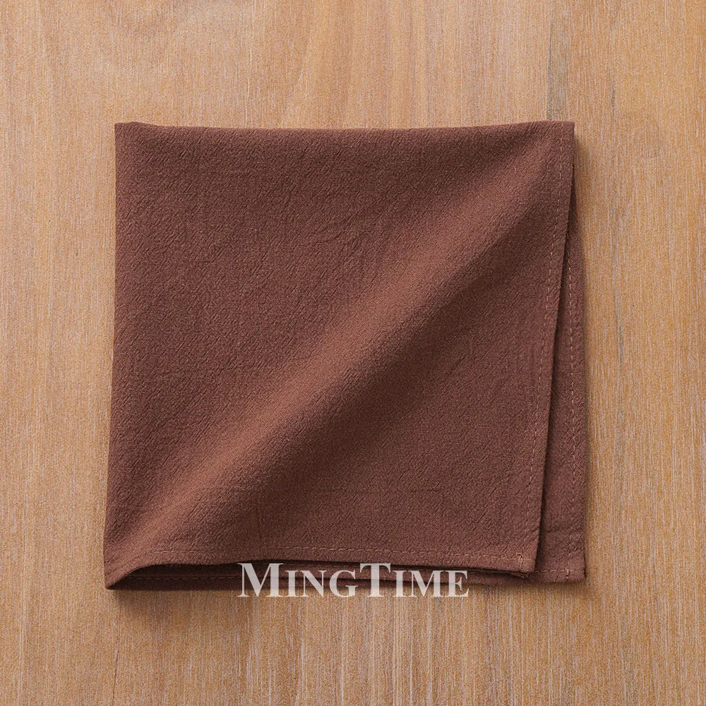 Napkin 40cm X 40cm Washed Cotton Cloth Plain Soft Classic Style Table Napkin for Wedding Christmas Home Party Linen