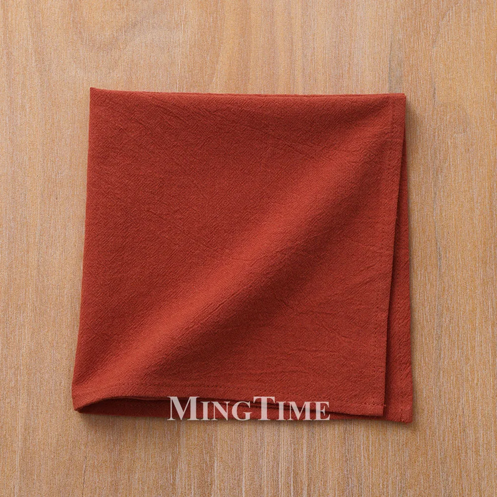Napkin 40cm X 40cm Washed Cotton Cloth Plain Soft Classic Style Table Napkin for Wedding Christmas Home Party Linen