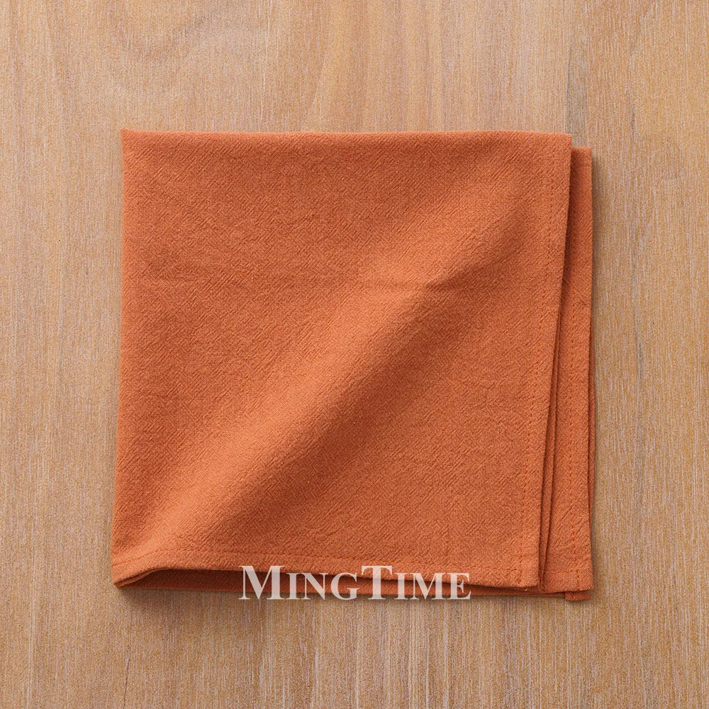 Napkin 40cm X 40cm Washed Cotton Cloth Plain Soft Classic Style Table Napkin for Wedding Christmas Home Party Linen
