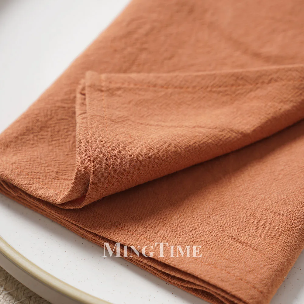 Napkin 40cm X 40cm Washed Cotton Cloth Plain Soft Classic Style Table Napkin for Wedding Christmas Home Party Linen