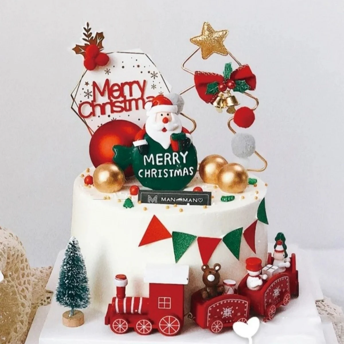 Plastic Train Christmas Ornament Merry Christmas Decoration For Home Xmas Gifts Noel Natal Navidad Happy New Year 2026