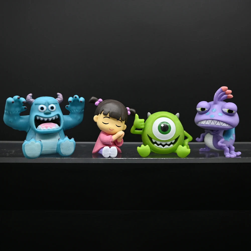 Q Version University Monsters Inc Anime Figures Michael Wozosky Randall Boggs Model Toys Kids Christmas Gift