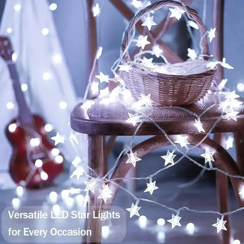 1.5M/3M/6M/10M LED String Lights Star Chain Lights Garland Lamps Bulb Fairy Lights Party Home Wedding Garden Christmas Decor