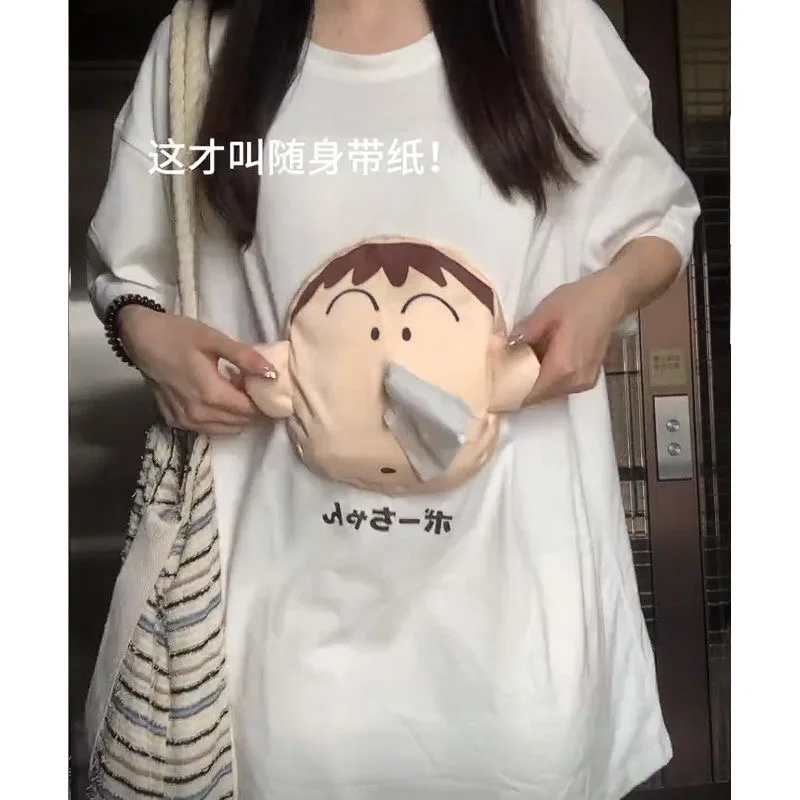 Creative Boochan 3D Tissue T-Shirt Short Sleeve Fun Fashion Trends Portable Tissue Paper Cute Christmas Gifts
