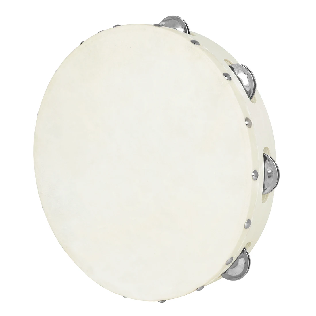 IRIN 8/10inch Tambourine Orff Sheepskin Drum Wood Tambour Panderos Bell Jingles Percussion Musical Instruments Christmas Gift