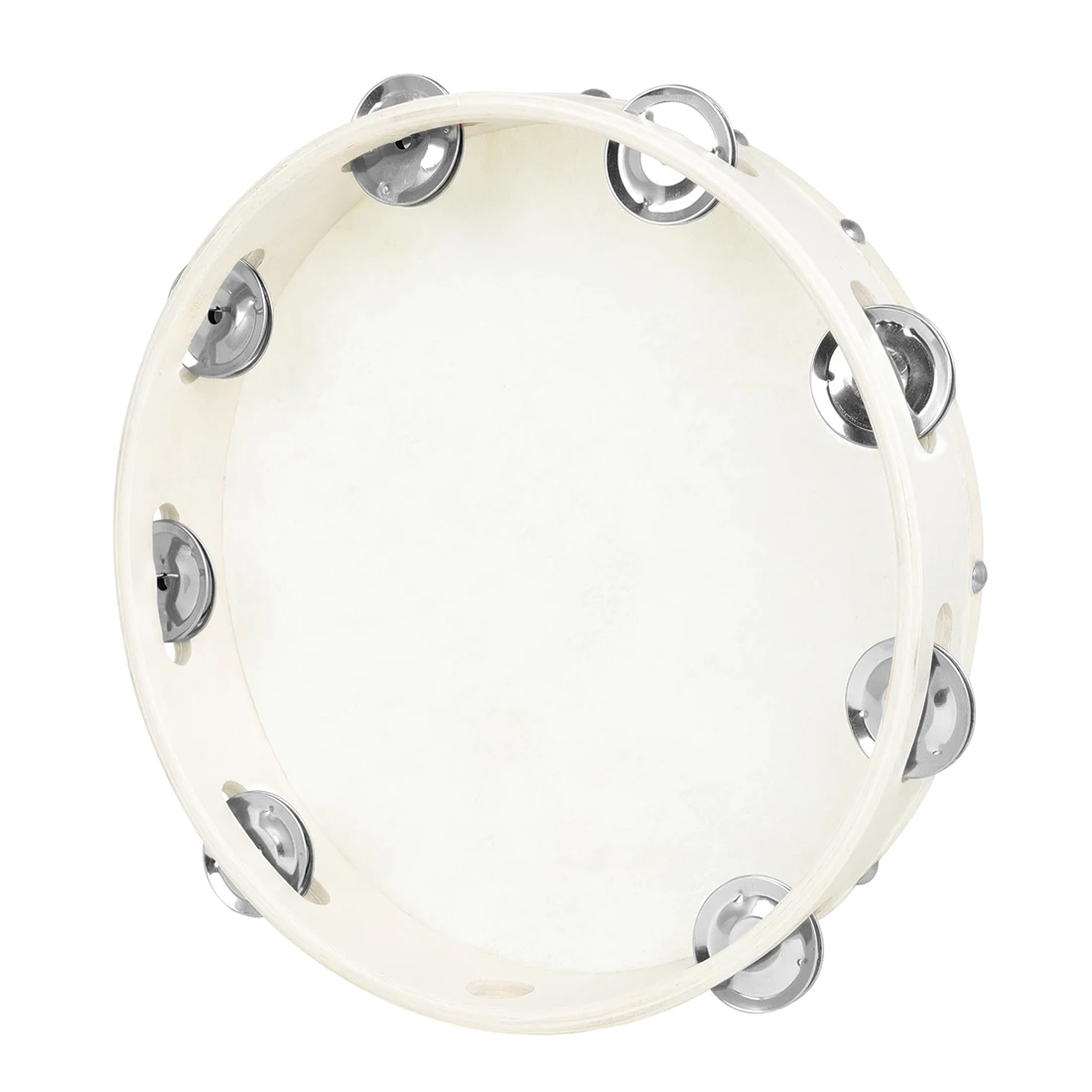 IRIN 8/10inch Tambourine Orff Sheepskin Drum Wood Tambour Panderos Bell Jingles Percussion Musical Instruments Christmas Gift