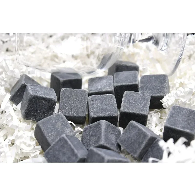 New Natural Granite Whiskey Stones Sipping Ice Cube Whisky Stone Wine Rocks Cooler Wedding Gift Favor Christmas Bar Accessories