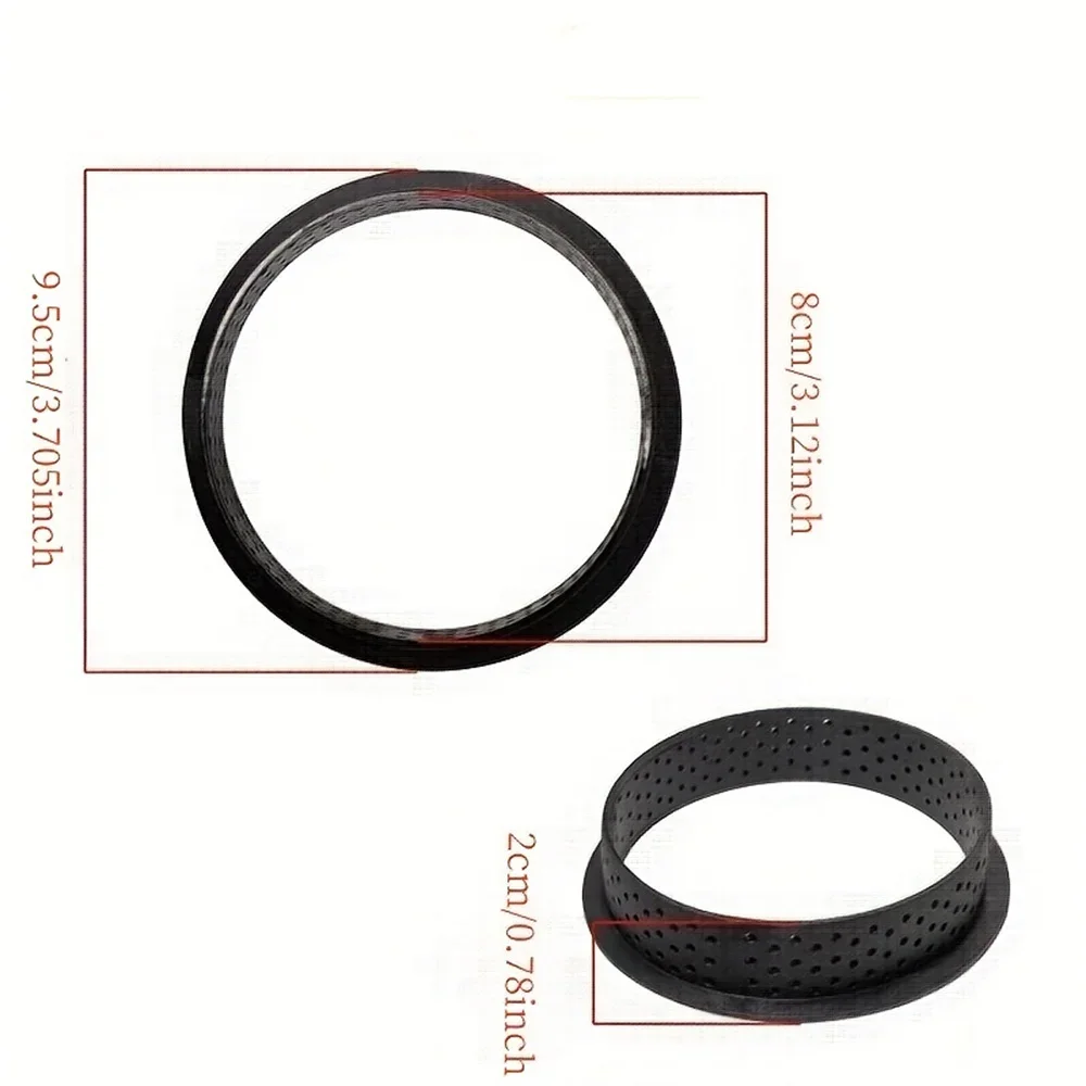 DIY 6/8pcs Tart Ring Round Rectangle Perforated Cake Mold Heat-Resistant Mousse Circle Ring French Dessert for Christmas Party