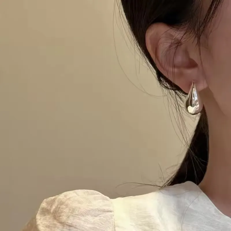 925 Sterling Silver Earrings For Women Trendy Simple Waterdrop Earring Jewelry Prevent Allergy Party Christmas Accessories