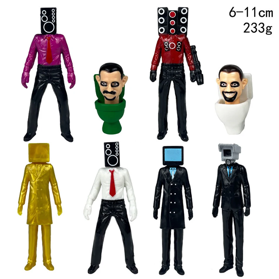 New KDL SWAT Skibidi Toilet Man Figures Anime Doll Toys TvMan Titan Cameraman Speakerman Bricks Model Toy For Kid Christmas Gift