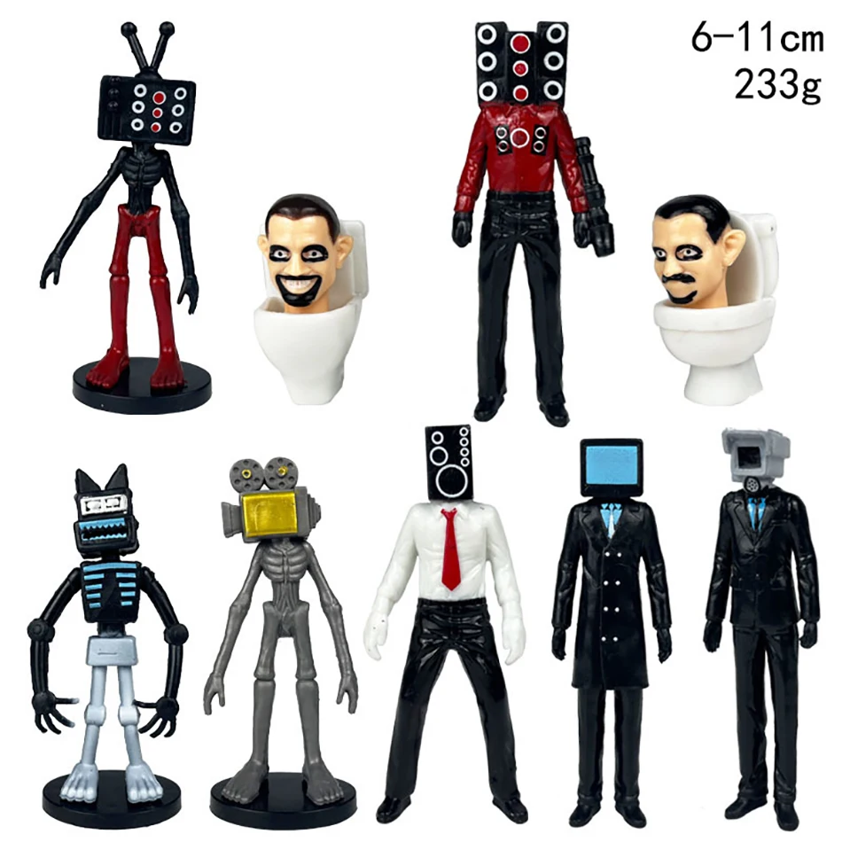 New KDL SWAT Skibidi Toilet Man Figures Anime Doll Toys TvMan Titan Cameraman Speakerman Bricks Model Toy For Kid Christmas Gift
