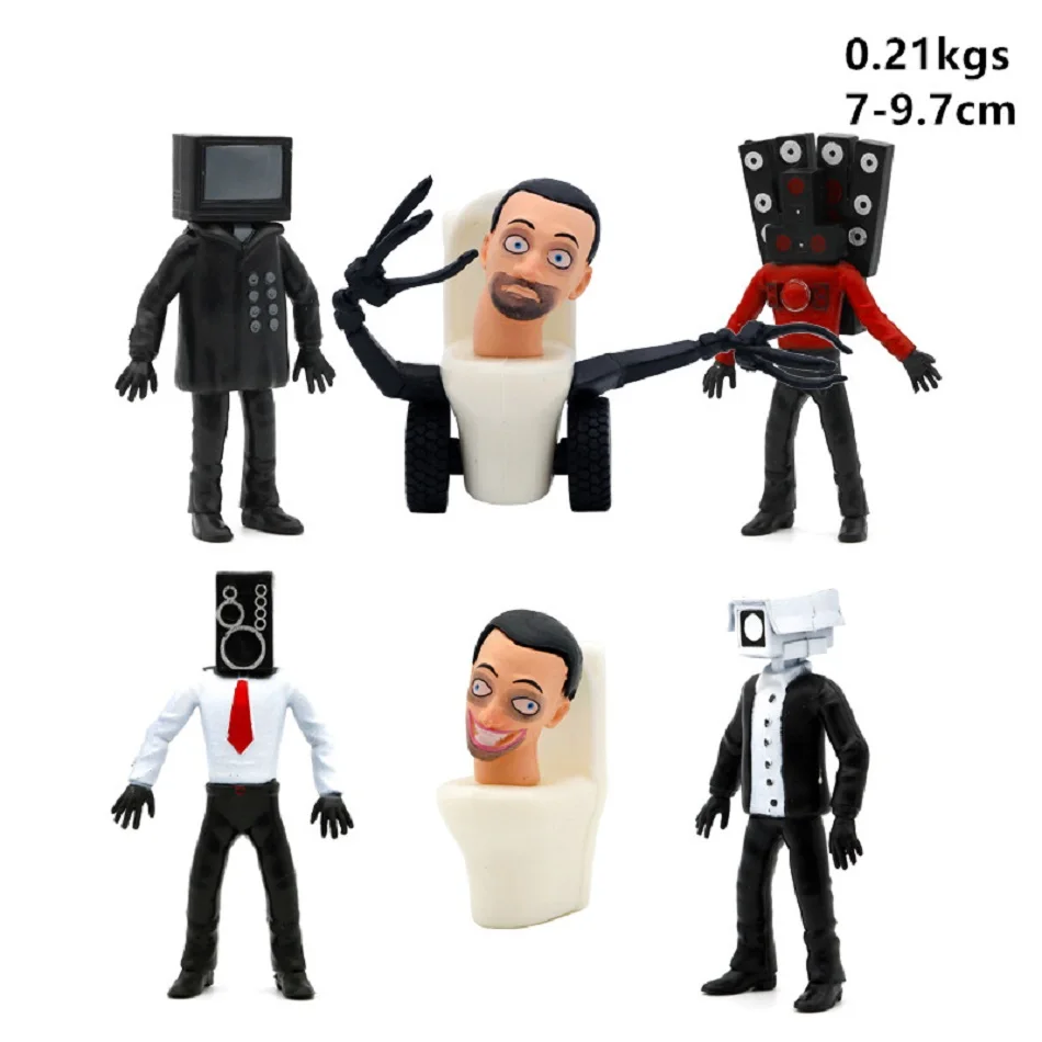 New KDL SWAT Skibidi Toilet Man Figures Anime Doll Toys TvMan Titan Cameraman Speakerman Bricks Model Toy For Kid Christmas Gift